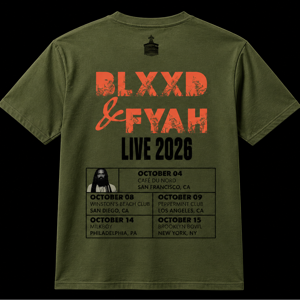 THE BLXXD & FYAH TOUR TEE — LAST CHANCE